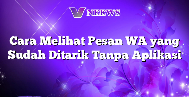 Cara Melihat Pesan WA yang Sudah Ditarik Tanpa Aplikasi