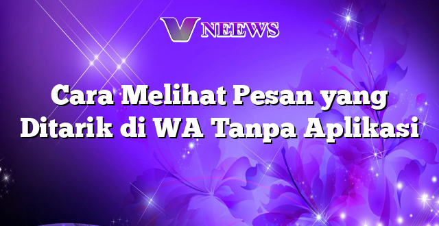 Cara Melihat Pesan yang Ditarik di WA Tanpa Aplikasi